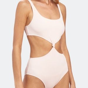 NWT The Bailey Ribbed Bathing Suit Solid & Striped